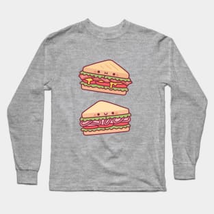 Cute Sandwiches Doodles Long Sleeve T-Shirt